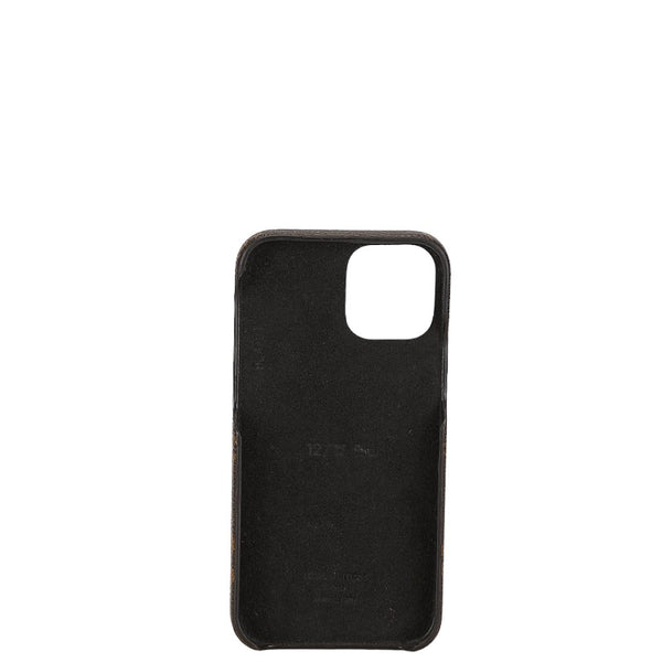 ルイ ヴィトン モノグラム バンパー ドーフィーヌ iPhoneケース iPhone12/12Pro用 M69782 ブラウン PVC レザー レディース LOUIS VUITTON 【中古】