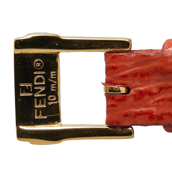 フェンディ カメレオン チェンジベルト8色 腕時計 640L クオーツ ホワイト文字盤 メッキ レザー レディース FENDI 【中古】