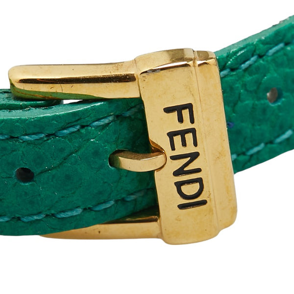 フェンディ カメレオン チェンジベルト9色 腕時計 640L クオーツ ホワイト文字盤 メッキ レザー レディース FENDI 【中古】