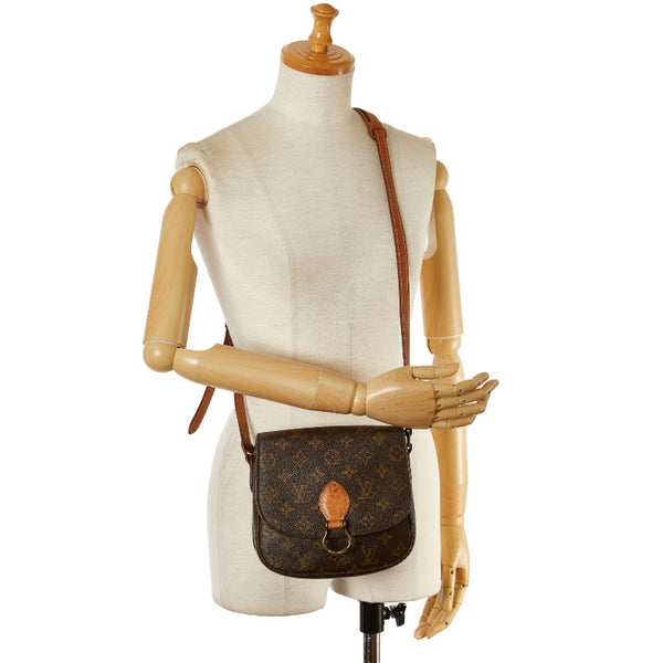 ルイ ヴィトン モノグラム サンクルーMM 斜め掛け ショルダーバッグ M51243 ブラウン PVC レザー レディース LOUIS VUITTON 【中古】