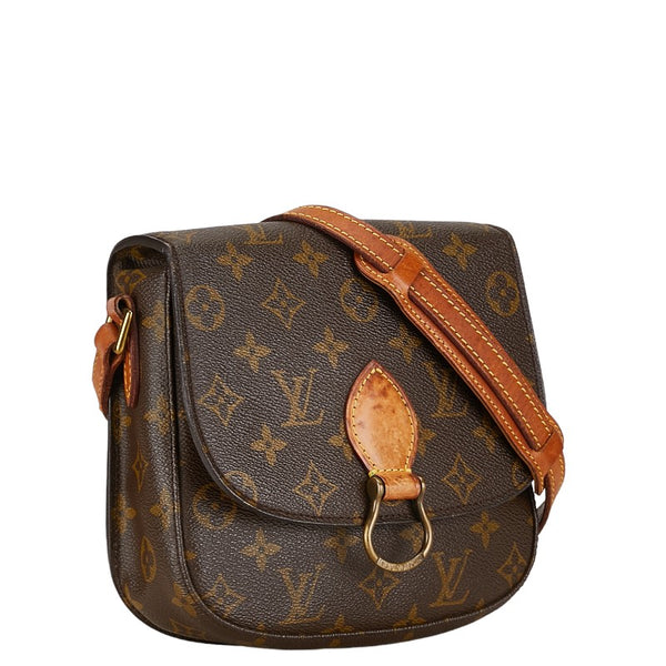ルイ ヴィトン モノグラム サンクルーMM 斜め掛け ショルダーバッグ M51243 ブラウン PVC レザー レディース LOUIS VUITTON 【中古】