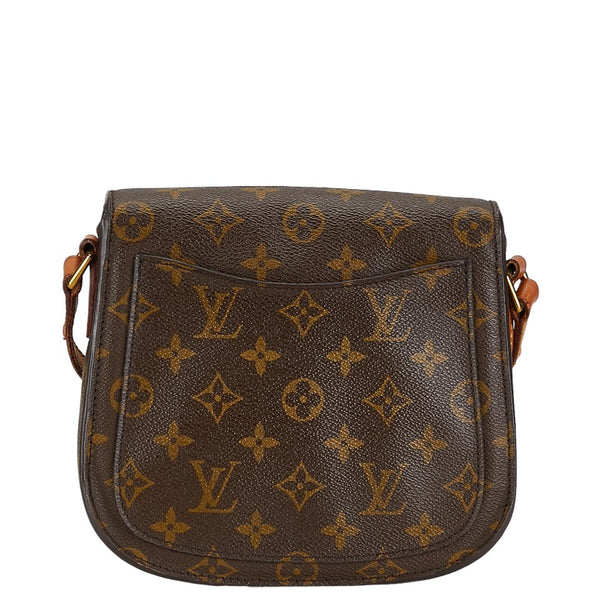 ルイ ヴィトン モノグラム サンクルーMM 斜め掛け ショルダーバッグ M51243 ブラウン PVC レザー レディース LOUIS VUITTON 【中古】