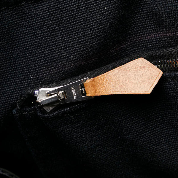 エルメス フールトゥGM ハンドバッグ トートバッグ ブラック キャンバス レディース HERMES 【中古】