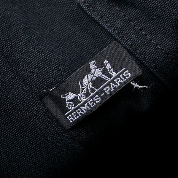 エルメス フールトゥGM ハンドバッグ トートバッグ ブラック キャンバス レディース HERMES 【中古】