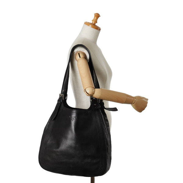 プラダ トートバッグ ショルダーバッグ ブラック レザー レディース PRADA 【中古】