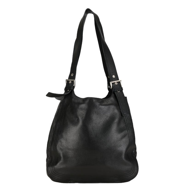 プラダ トートバッグ ショルダーバッグ ブラック レザー レディース PRADA 【中古】