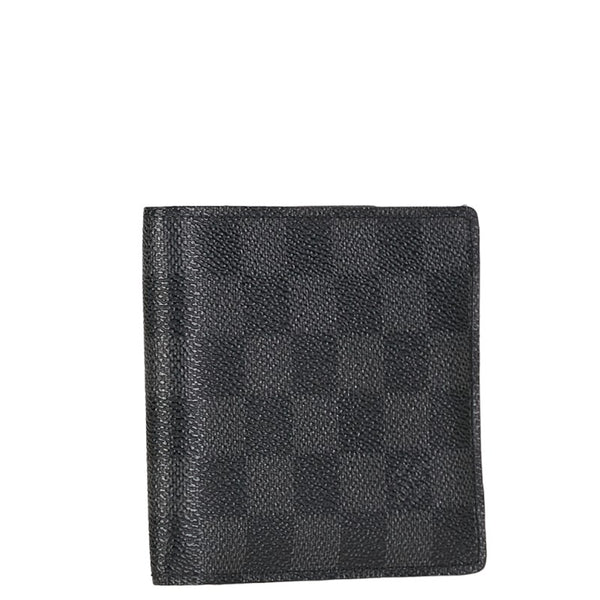 ルイ ヴィトン ダミエ グラフィット ポルトフォイユ マルコ 二つ折り財布 N62664 ブラック PVC レザー レディース LOUIS VUITTON 【中古】