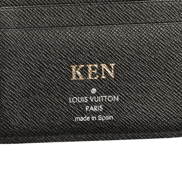 ルイ ヴィトン ダミエ グラフィット ポルトフォイユ マルコ 二つ折り財布 N62664 ブラック PVC レザー レディース LOUIS VUITTON 【中古】