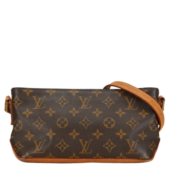 ルイ ヴィトン モノグラム トロター 斜め掛け ショルダーバッグ  M51240 ブラウン PVC レザー レディース LOUIS VUITTON 【中古】