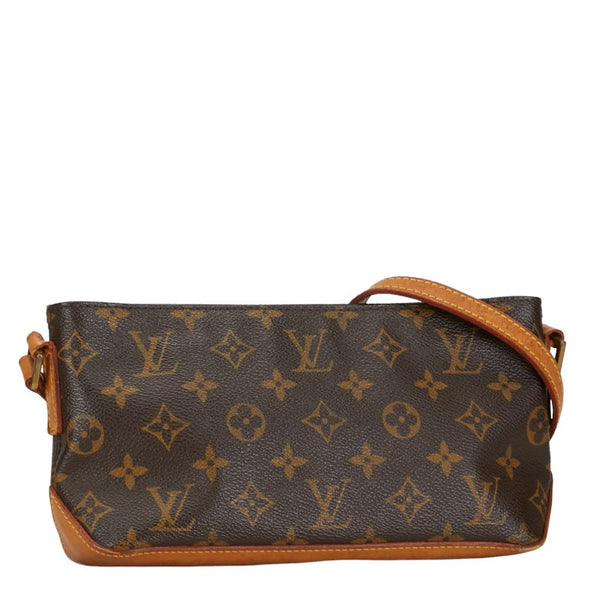 ルイ ヴィトン モノグラム トロター 斜め掛け ショルダーバッグ  M51240 ブラウン PVC レザー レディース LOUIS VUITTON 【中古】