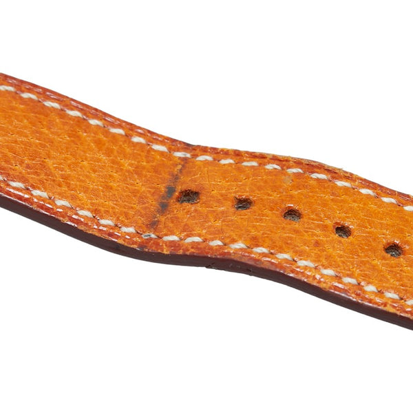 エルメス ベルトウォッチ 腕時計 BE1.210 クオーツ ホワイト文字盤 ステンレススチール レザー レディース HERMES 【中古】