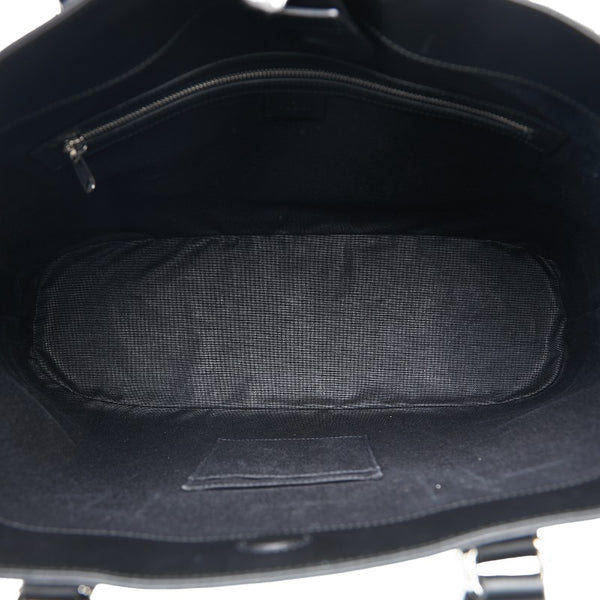 グッチ GGスプリーム シェリーライン トートバッグ ショルダーバッグ 495560 ブラック PVC レザー レディース GUCCI 【中古】