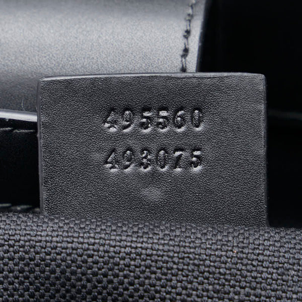 グッチ GGスプリーム シェリーライン トートバッグ ショルダーバッグ 495560 ブラック PVC レザー レディース GUCCI 【中古】