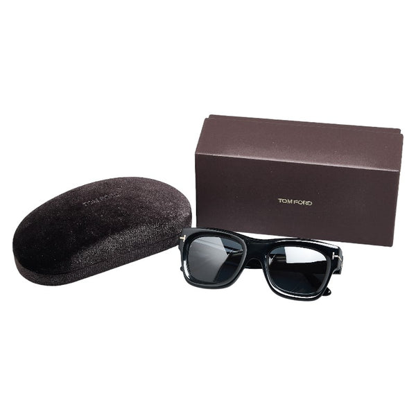トムフォード 度入り Wagner-02 ワグナー サングラス TF558 01A ブラック プラスチック メンズ TOM FORD 【中古】