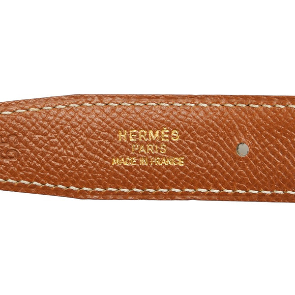 エルメス コンスタンス Hベルト ベルト サイズ：65 ブラック ゴールド レザー レディース HERMES 【中古】