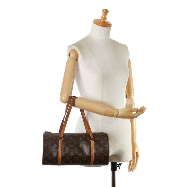 ルイ ヴィトン モノグラム パピヨン30 ハンドバッグ M51385 ブラウン PVC レザー レディース LOUIS VUITTON 【中古】