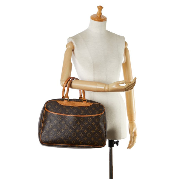 ルイ ヴィトン モノグラム ドーヴィル ハンドバッグ M47270 ブラウン PVC レザー レディース LOUIS VUITTON 【中古】