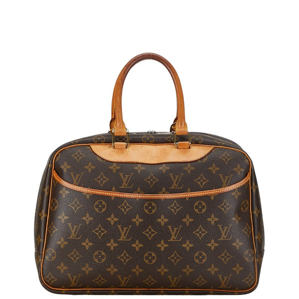 ルイ ヴィトン モノグラム ドーヴィル ハンドバッグ M47270 ブラウン PVC レザー レディース LOUIS VUITTON 【中古】