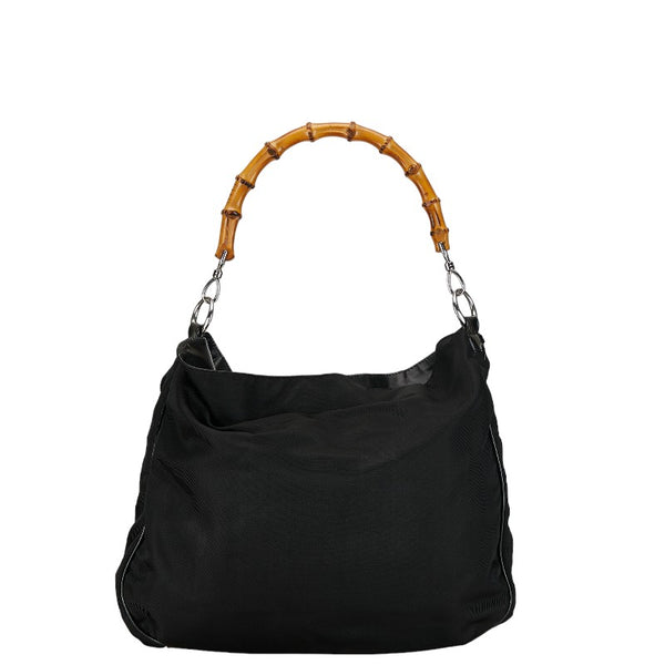 グッチ バンブー ハンドバッグ ショルダーバッグ ２WAY 001 2404 ブラック キャンバス レディース GUCCI 【中古】