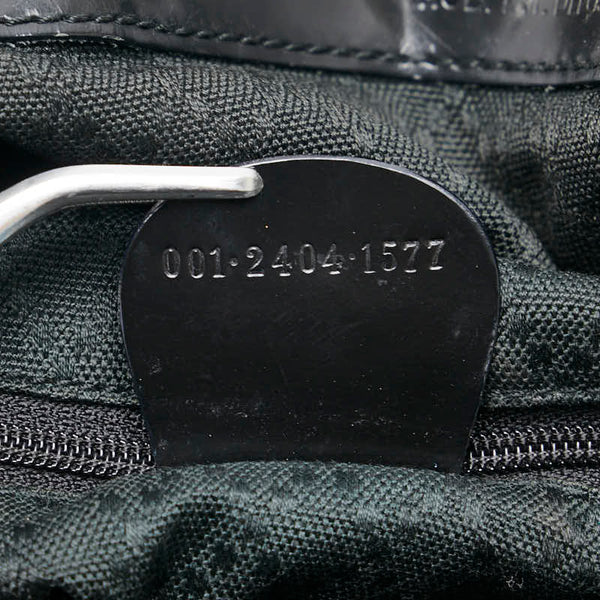 グッチ バンブー ハンドバッグ ショルダーバッグ ２WAY 001 2404 ブラック キャンバス レディース GUCCI 【中古】