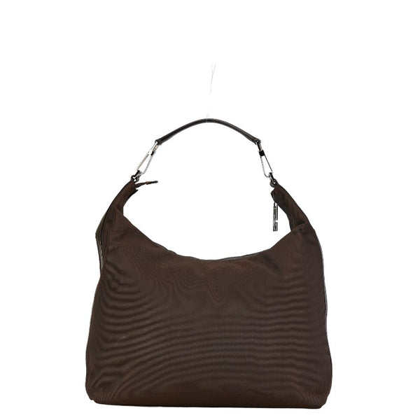 グッチ ハンドバッグ ワンショルダーバッグ 001 1955 ブラウン ナイロン レザー レディース GUCCI 【中古】