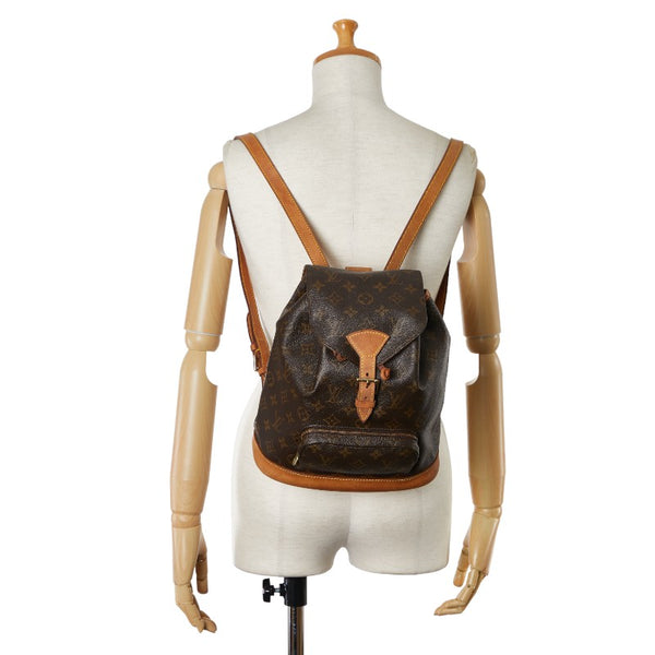 ルイ ヴィトン モノグラム モンスリMM リュック バックパック M51136 ブラウン PVC レザー レディース LOUIS VUITTON 【中古】