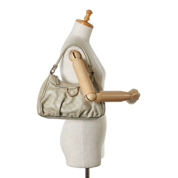 グッチ グッチシマ アビー ワンショルダーバッグ ハンドバッグ 190525 アイボリー ホワイト レザー レディース GUCCI 【中古】