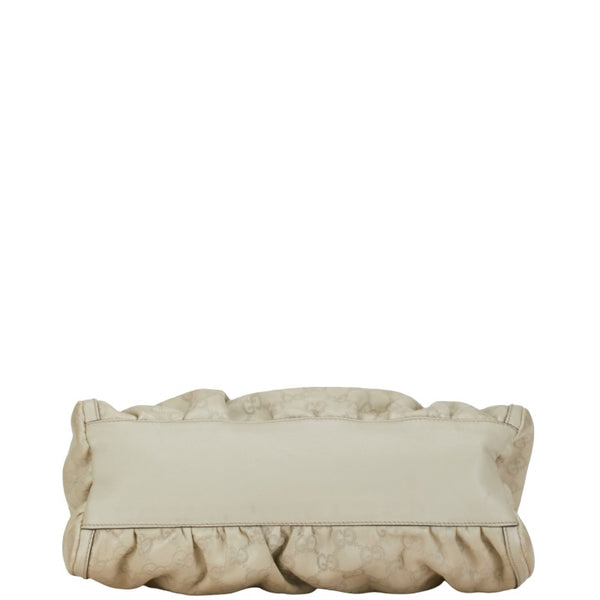 グッチ グッチシマ アビー ワンショルダーバッグ ハンドバッグ 190525 アイボリー ホワイト レザー レディース GUCCI 【中古】