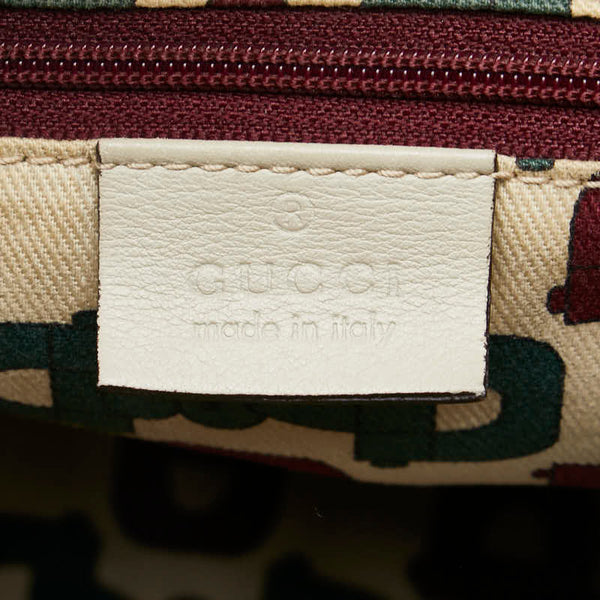 グッチ グッチシマ アビー ワンショルダーバッグ ハンドバッグ 190525 アイボリー ホワイト レザー レディース GUCCI 【中古】