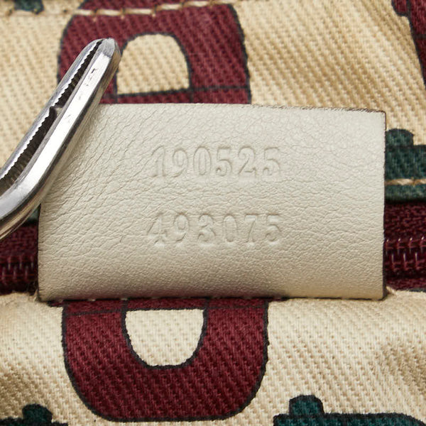 グッチ グッチシマ アビー ワンショルダーバッグ ハンドバッグ 190525 アイボリー ホワイト レザー レディース GUCCI 【中古】