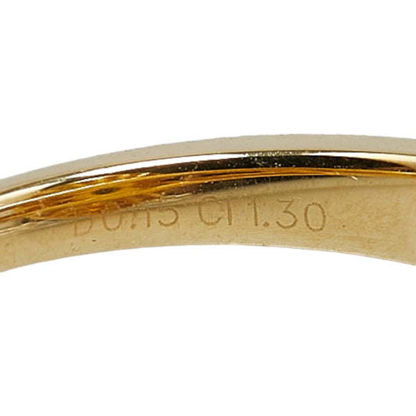 ノーブランド K18YG イエローゴールド シトリントパーズ1.30ct ダイヤ0.15ct リング 指輪 レディース no brand 12号 【中古】