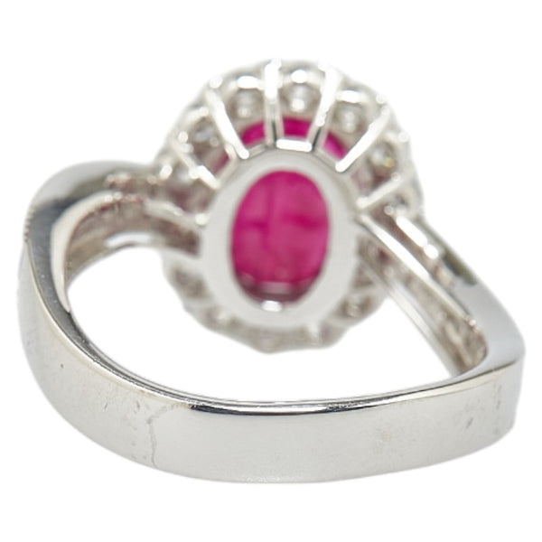Pt900 プラチナ ルビー2.431ct ダイヤ0.82ct リング 指輪 レディース 11.5号 【中古】
