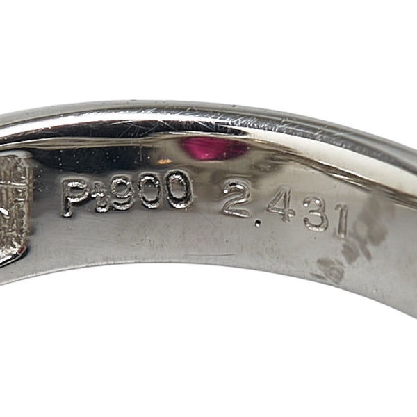 Pt900 プラチナ ルビー2.431ct ダイヤ0.82ct リング 指輪 レディース 11.5号 【中古】