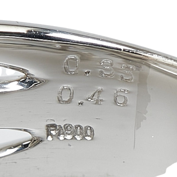 Pt900 プラチナ アレキサンドライト0.46ct ダイヤ0.33ct フラワー 花 モチーフ リング 指輪 レディース 9.5号 【中古】