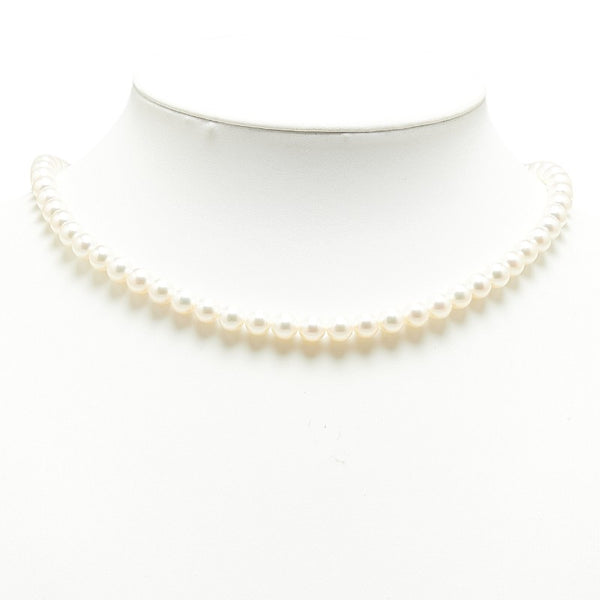 ミキモト K14WG ホワイトゴールド パール6.7～7mm ネックレス レディース MIKIMOTO 【中古】
