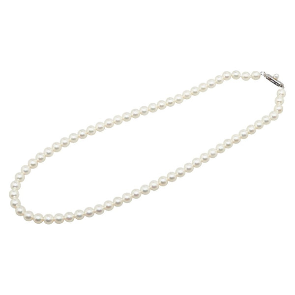 ミキモト K14WG ホワイトゴールド パール6.7～7mm ネックレス レディース MIKIMOTO 【中古】