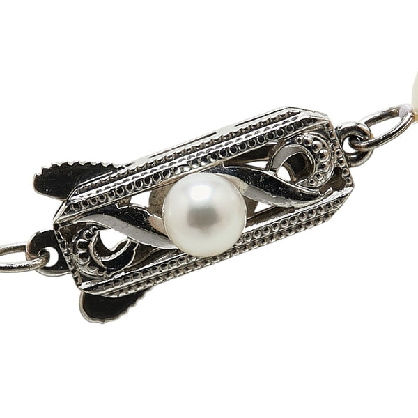 ミキモト K14WG ホワイトゴールド パール6.7～7mm ネックレス レディース MIKIMOTO 【中古】