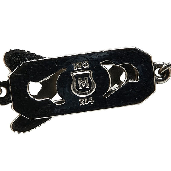 ミキモト K14WG ホワイトゴールド パール6.7～7mm ネックレス レディース MIKIMOTO 【中古】