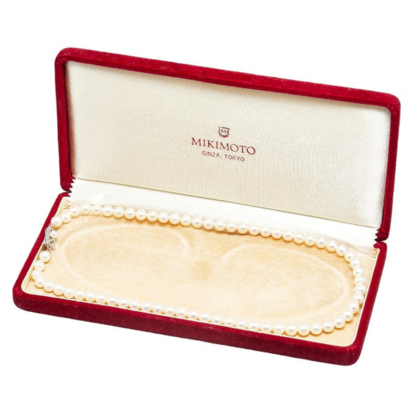 ミキモト K14WG ホワイトゴールド パール6.7～7mm ネックレス レディース MIKIMOTO 【中古】