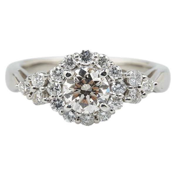 Pt900 プラチナ ダイヤ0.40ct ダイヤ0.63ct リング 指輪 レディース 9号 【中古】