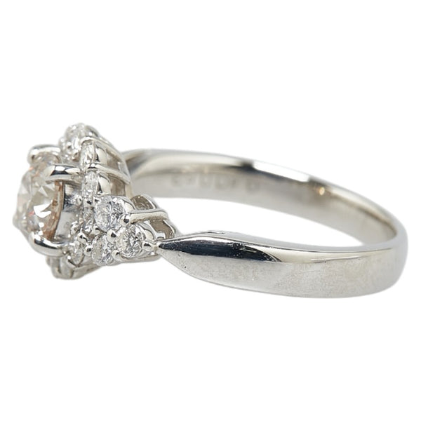 Pt900 プラチナ ダイヤ0.40ct ダイヤ0.63ct リング 指輪 レディース 9号 【中古】