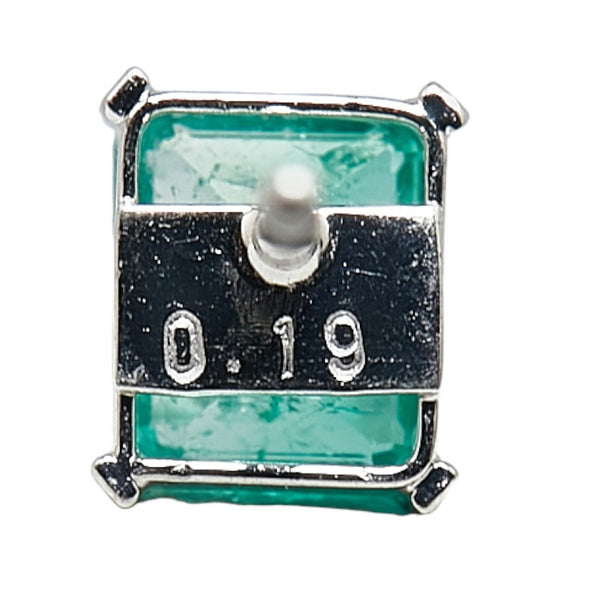 Pt900 プラチナ エメラルド0.41ct ピアス レディース 【中古】