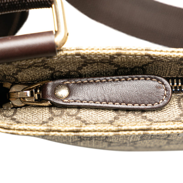 グッチ GGスプリーム 斜め掛け ショルダーバッグ 204046 ブラウン PVC レザー レディース GUCCI 【中古】