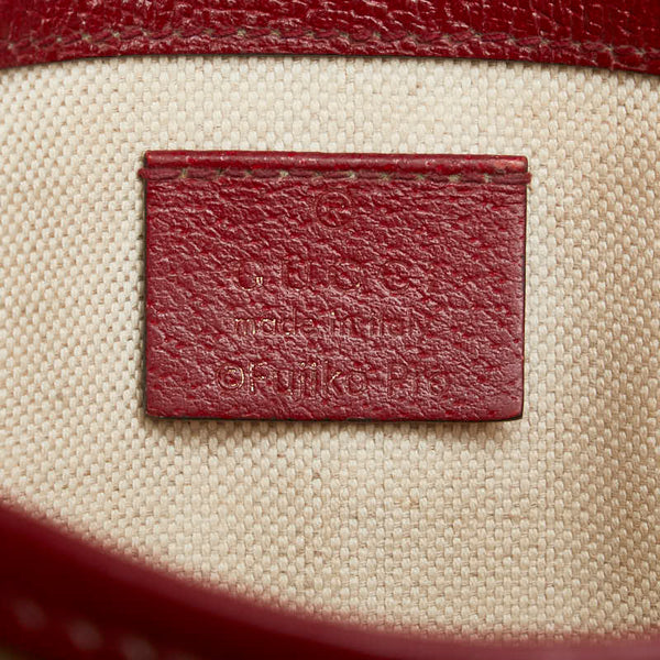 グッチ GGスプリーム ドラえもん ボディバッグ ウエストポーチ 6457817 チェリーレッド ベージュ PVC レザー レディース GUCCI 【中古】