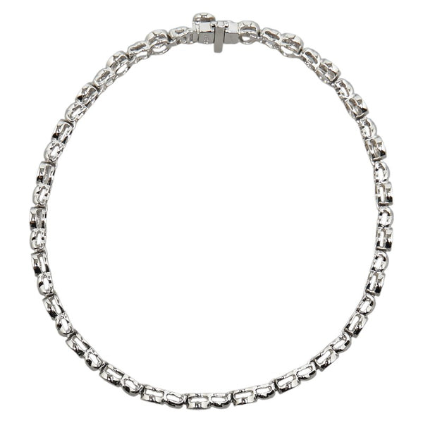Pt850 プラチナ ダイヤ1.00ct テニスチェーン ブレスレット レディース 【中古】