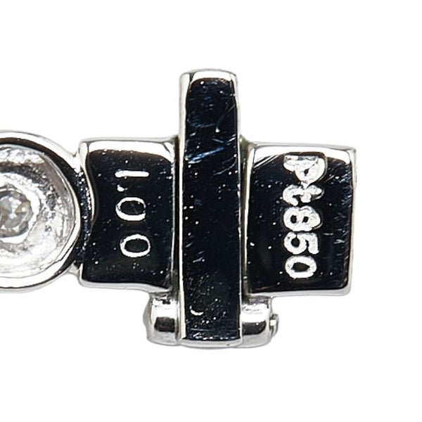 Pt850 プラチナ ダイヤ1.00ct テニスチェーン ブレスレット レディース 【中古】