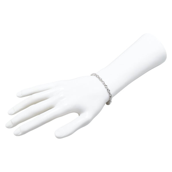 Pt850 プラチナ ダイヤ1.00ct テニスチェーン ブレスレット レディース 【中古】