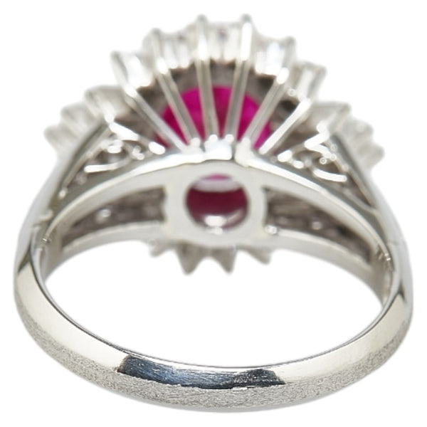 Pt900 プラチナ ルビー1.62ct ダイヤ0.50ct リング 指輪 レディース 9号 【中古】