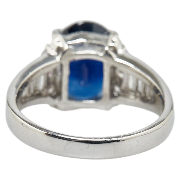Pt900 プラチナ サファイア3.48ct ダイヤ0.62ct リング 指輪 レディース 13号 【中古】