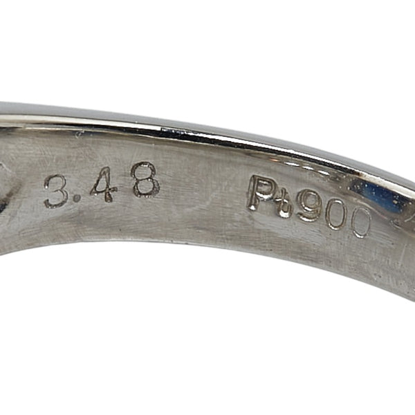 Pt900 プラチナ サファイア3.48ct ダイヤ0.62ct リング 指輪 レディース 13号 【中古】